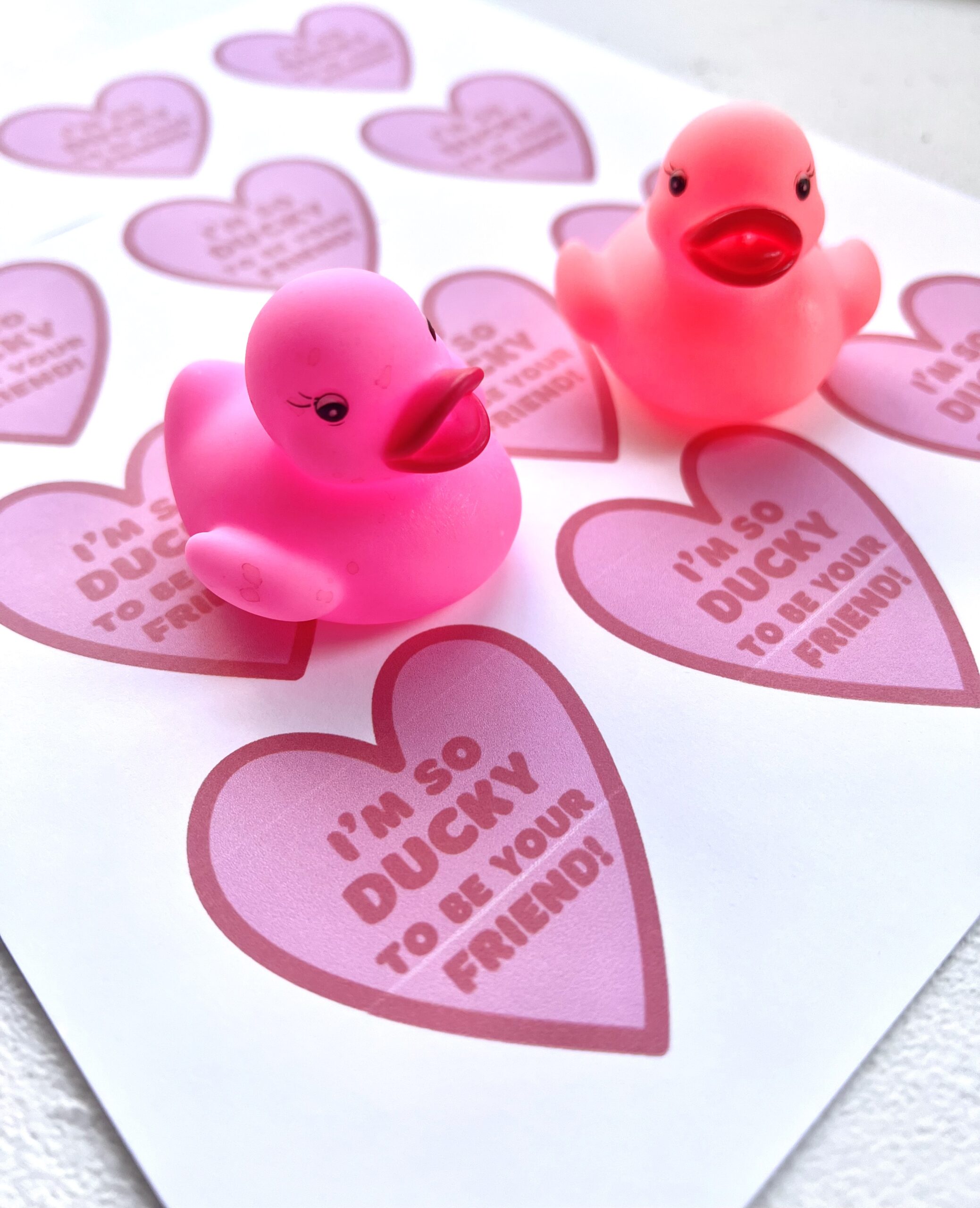 Rubber Duck Valentines for Daycare