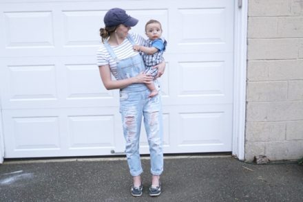 Pink Blush Denim Overalls are The Perfect Summer Wardrobe Statement for New Moms