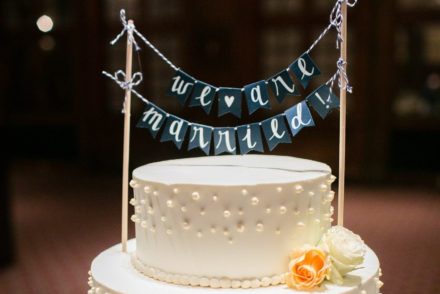DIY PAPER BANNER CAKE TOPPER FOR WEDDING OR BIRTHDAY CAKE