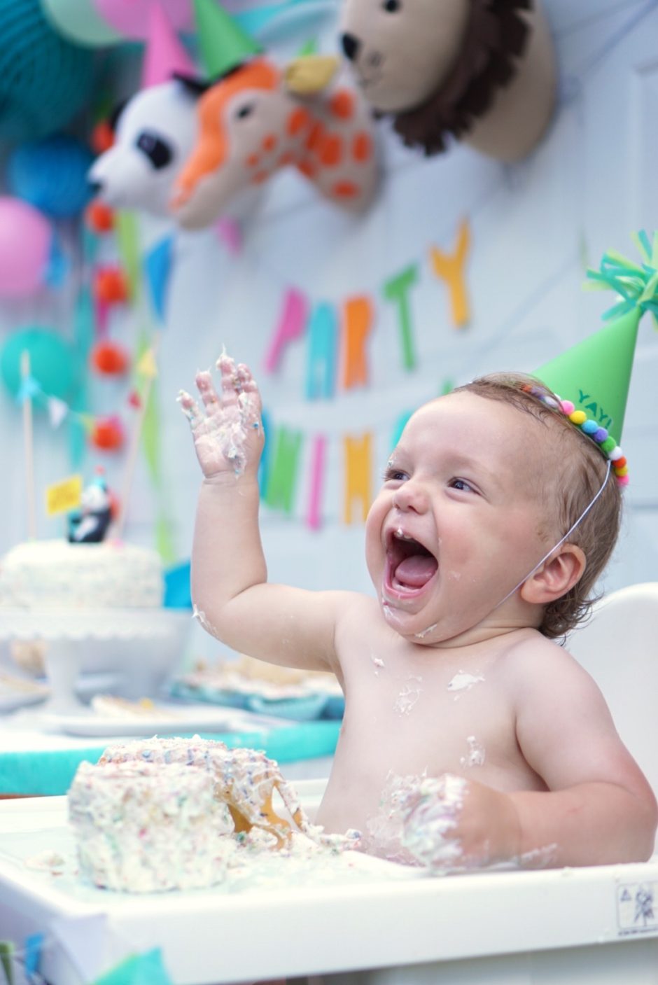 Party Animal Funfetti Cake First Birthday