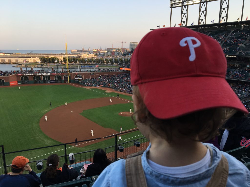 phillies giants game att park san francisco with toddler