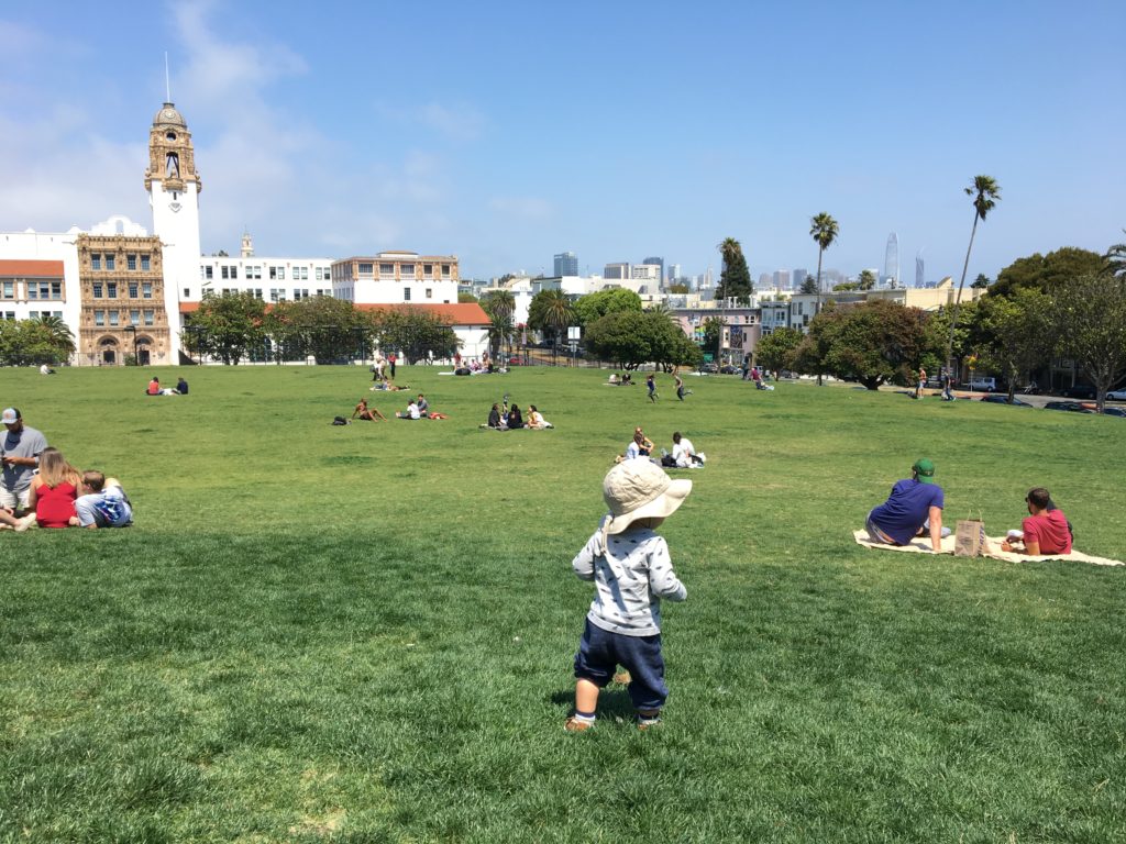 mission dolores hellen diller park san francisco with toddler