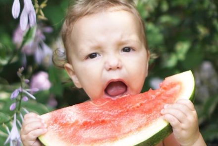 Cute Baby with a Watermelon