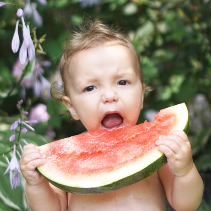 Cute Baby with a Watermelon