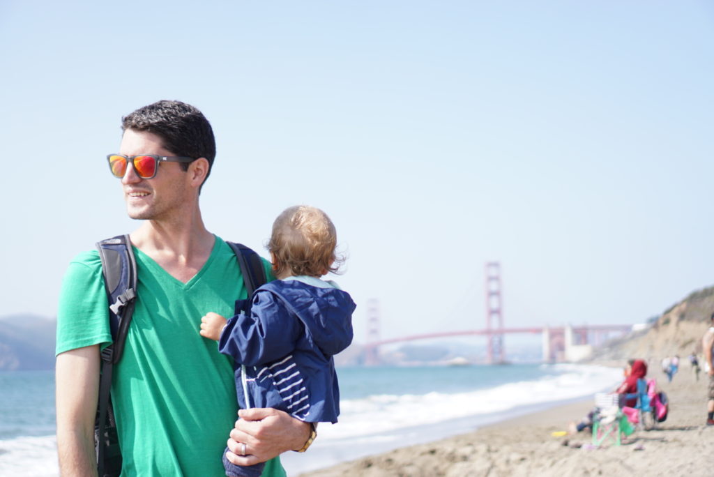 Baker Beach baby in San Francisco Presidio Golden Gate Park