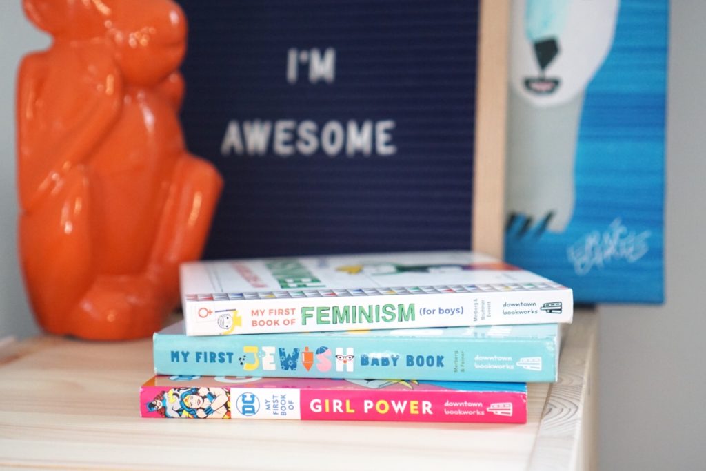Julie Merberg Childrens Books Feminism for Boys, Jewish Baby Book, Girl Power DC Comics, Mini Masters