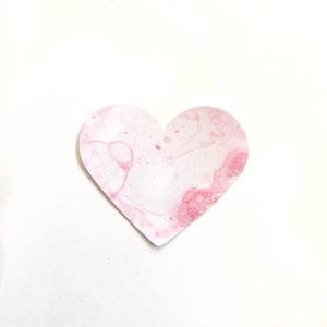 bubble print heart craft