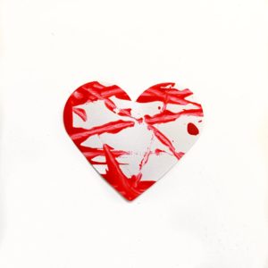 shake painting heart craft