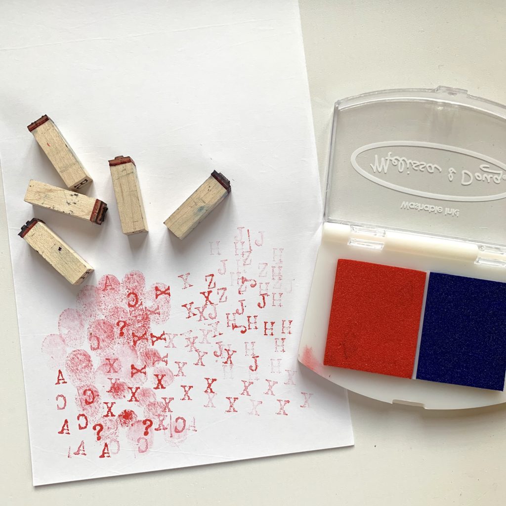 Stamped + Fingerprinted Valentine Hearts