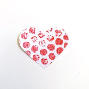 bubble wrap print heart craft toddler