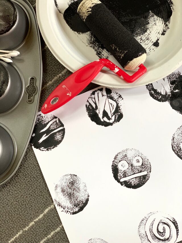 Muffin Tin Monoprints