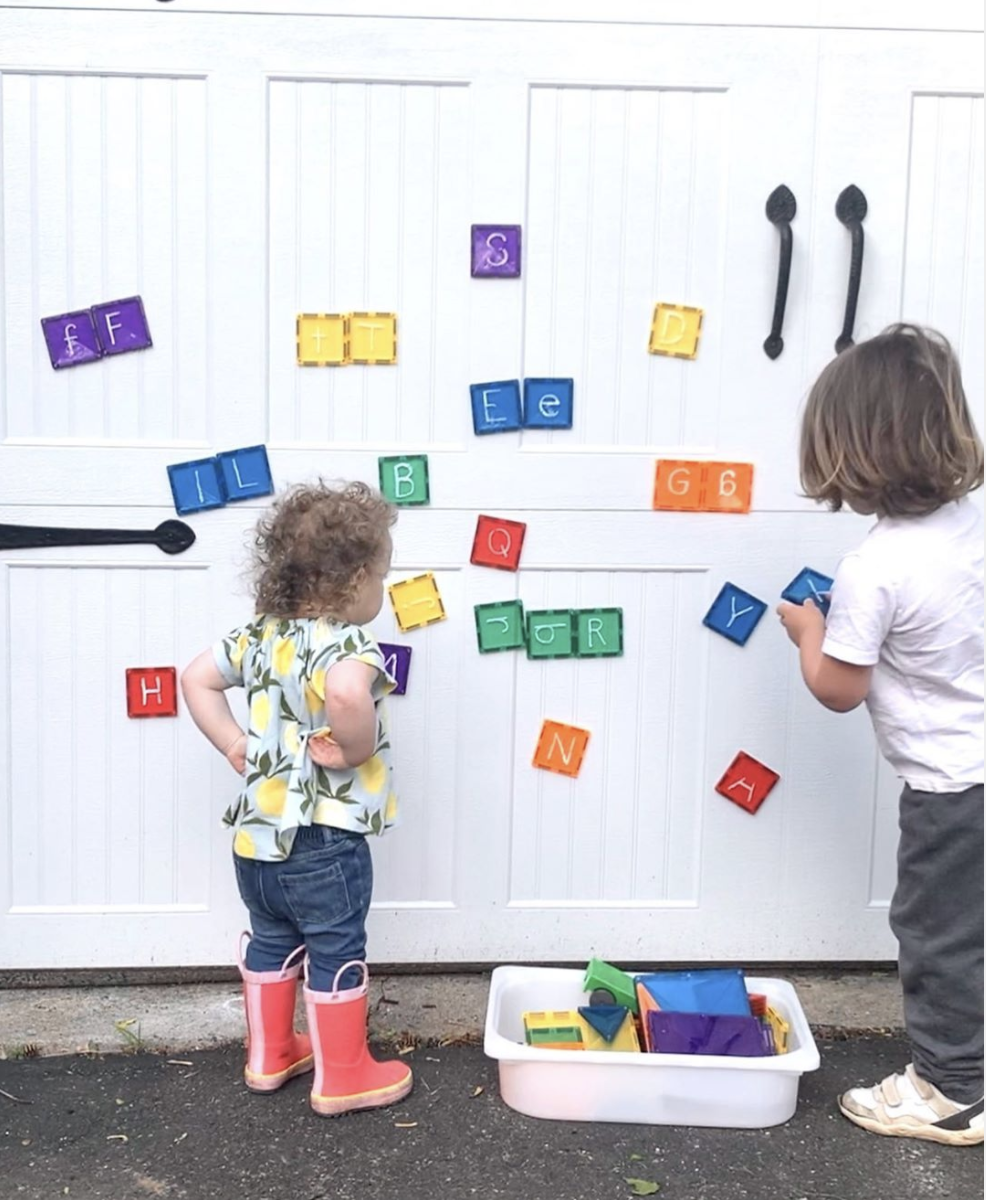 Magnetic Mix-Ups Wall Game Wall Toy -Shapes-Made in USA,Free