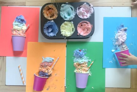 Mixed Media Gelatis Process Art for Preschoolers