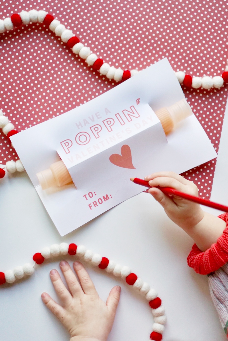 Pop Tube Valentines