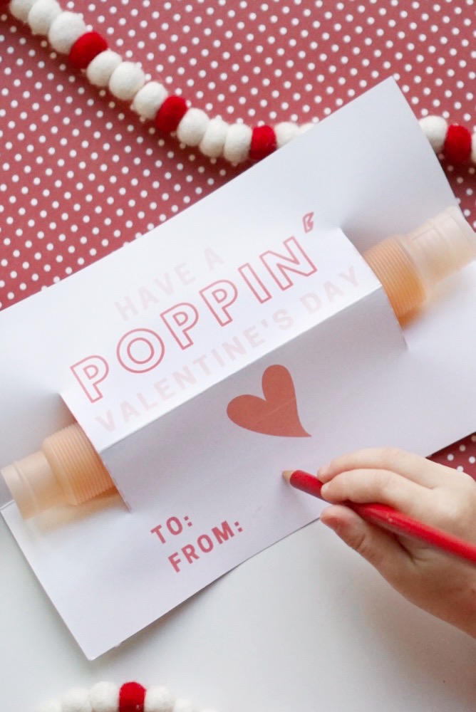 Pop Tube Valentines