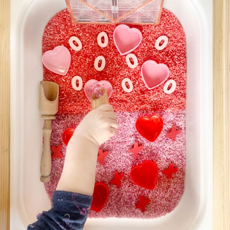 Valentine's Day Sensory Bin for Preschoolers